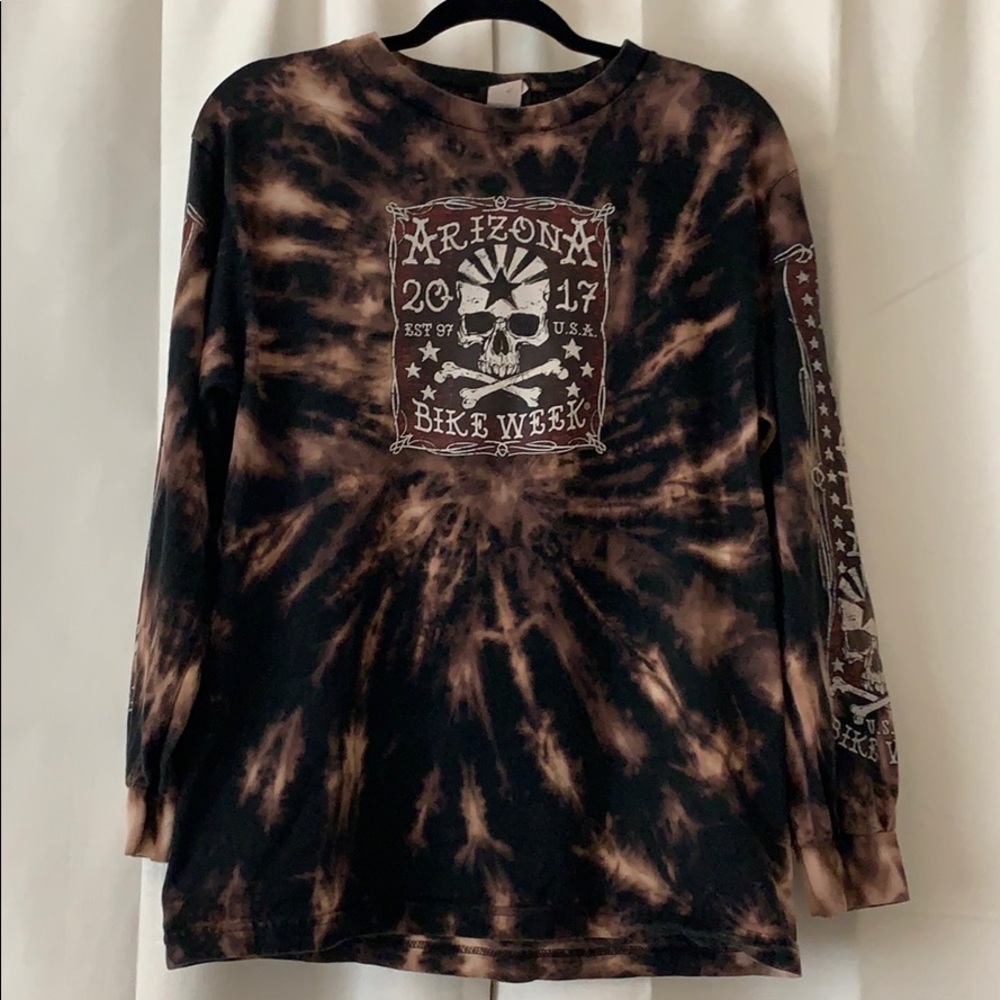 Custom Arizona Bike Week ‘17 Bleached Tie Dyed Tee